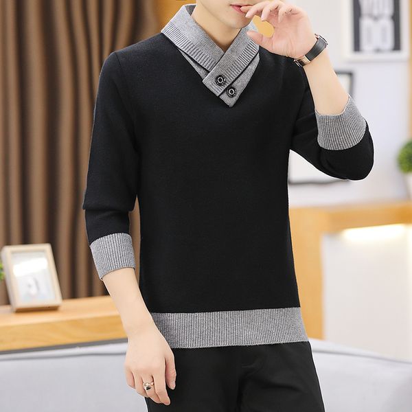 2019 man knitwear autumn winter v-neck button decoration men sweaters pullovers knitting warm designer slim fit casual knitted, White;black
2019 man knitwear autumn winter v-neck button decoration men sweaters pullovers knitting warm designer slim fit casual knitted, White;black
