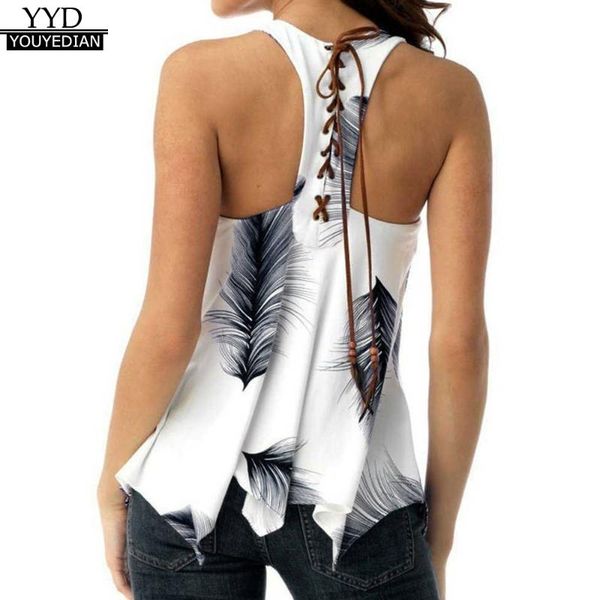 plus size 5xl summer tank for women 2020 streetwear feather print back lace up sleeveless tunic t shirt clothes women, White
plus size 5xl summer tank for women 2020 streetwear feather print back lace up sleeveless tunic t shirt clothes women, White