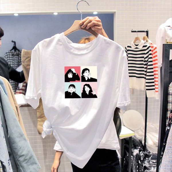 882#ins super fire harajuku style short sleeve bfwind t-shirt female t-shirt student fashion loose girlfriends top, White
882#ins super fire harajuku style short sleeve bfwind t-shirt female t-shirt student fashion loose girlfriends top, White