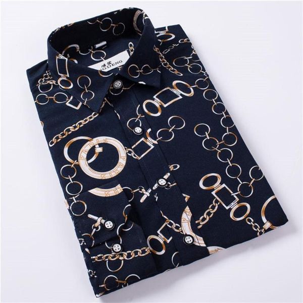 men long sleeves shirts slimming cotton comfort clothes casual printing turn down collar casual leisure trend clothes, White;black
men long sleeves shirts slimming cotton comfort clothes casual printing turn down collar casual leisure trend clothes, White;black