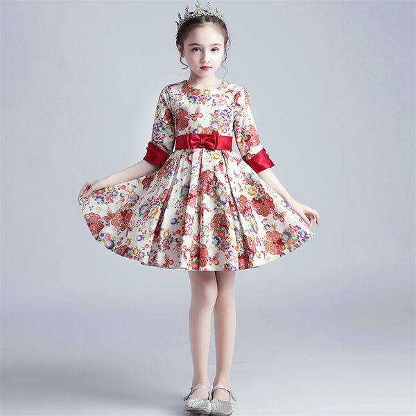 kids baby sweet cute birthday wedding party princess printing flowers short dress little girls children model show costume dress, Red;yellow
kids baby sweet cute birthday wedding party princess printing flowers short dress little girls children model show costume dress, Red;yellow
