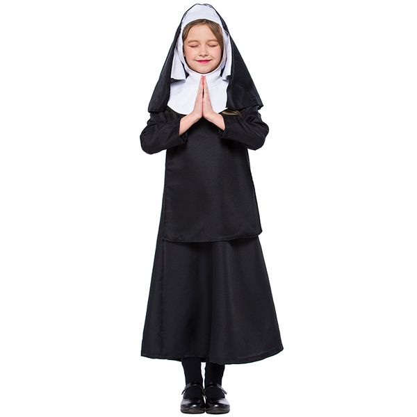 new girls nuns cos jesus christian cosplay costume halloween for childrens' school costume dress, Black;red
new girls nuns cos jesus christian cosplay costume halloween for childrens' school costume dress, Black;red