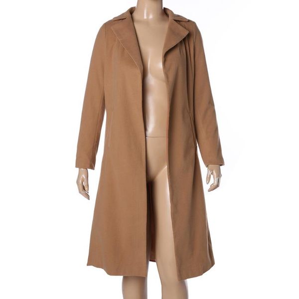 trench coat women european and american-style lapel solid color autumn and winter longer section temperament commute, Black
trench coat women european and american-style lapel solid color autumn and winter longer section temperament commute, Black
