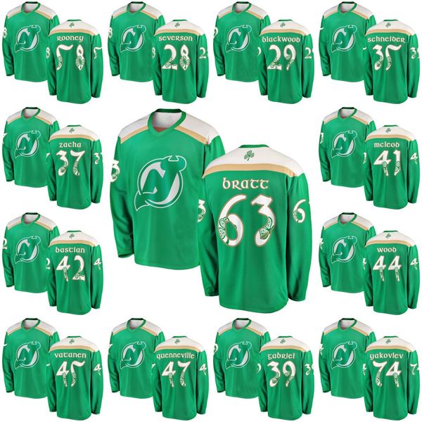 Green 2019 St. Patrick's Day Jersey 63 Jesper Bratt 28 Damon Severson 37 Pavel Zacha 47 John Quenneville New Jersey Devils Hokcey Jerseys
Green 2019 St. Patrick's Day Jersey 63 Jesper Bratt 28 Damon Severson 37 Pavel Zacha 47 John Quenneville New Jersey Devils Hokcey Jerseys