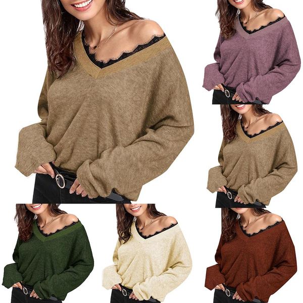 2019 new autumn winter sweater women v-neck minimalist fashionable knitting casual sweater pullover, White;black
2019 new autumn winter sweater women v-neck minimalist fashionable knitting casual sweater pullover, White;black