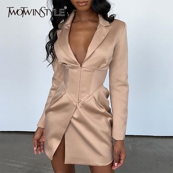 twotwinstyle vintage pu leather jackets for women v neck long sleeve high waist ruched autumn slim coats female 2019 fashion new, Black;brown
twotwinstyle vintage pu leather jackets for women v neck long sleeve high waist ruched autumn slim coats female 2019 fashion new, Black;brown