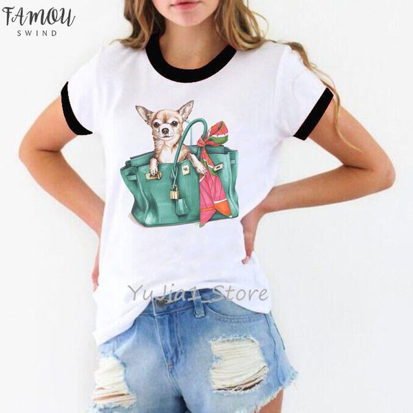 cute chihuahua in bag print women shirt dog lover clothes tee shirt femme kawaii t shirt white female t diy custom
cute chihuahua in bag print women shirt dog lover clothes tee shirt femme kawaii t shirt white female t diy custom