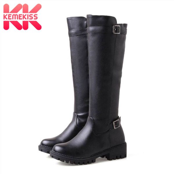 kemekiss size 33-44 women knee high boots brand new winter metal buckle casual flats shoes women fashion zipper warm fur boots, Black
kemekiss size 33-44 women knee high boots brand new winter metal buckle casual flats shoes women fashion zipper warm fur boots, Black