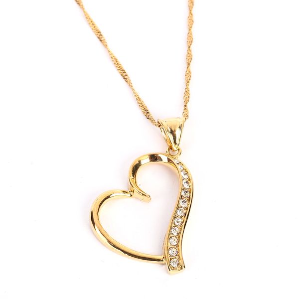 new simple style heart pendant necklace gold color cubic zircon chain necklace women crystal wedding jewelry, Silver
new simple style heart pendant necklace gold color cubic zircon chain necklace women crystal wedding jewelry, Silver