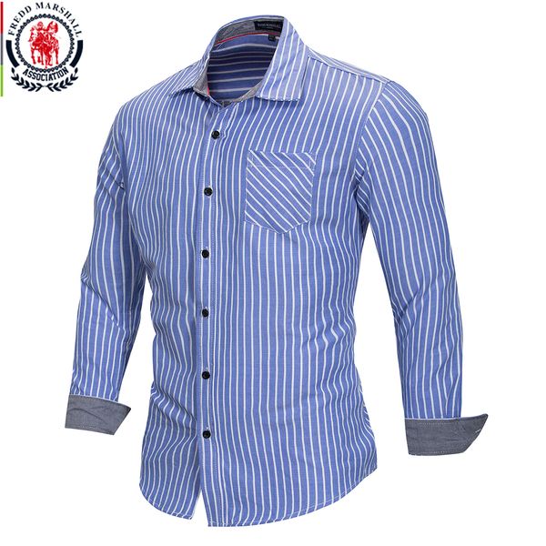 fredd marshall 2018 summer fashion striped shirt men casual long sleeved social business dress shirt male cotton clothes fm166, White;black
fredd marshall 2018 summer fashion striped shirt men casual long sleeved social business dress shirt male cotton clothes fm166, White;black