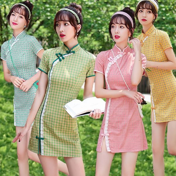 новое прибытие 4 цветого мини cheongsam улучшение ежедневно дама с низкой щелевой qipao короткого платья решетка хлопка китайской традиционн, Red
новое прибытие 4 цветого мини cheongsam улучшение ежедневно дама с низкой щелевой qipao короткого платья решетка хлопка китайской традиционн, Red