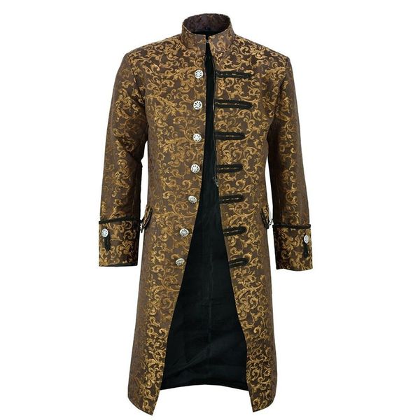 men fashion steampunk vintage coat stand collar pattern vintage gothic jackets male long sleeve clothes trench coat 2019, Tan;black
men fashion steampunk vintage coat stand collar pattern vintage gothic jackets male long sleeve clothes trench coat 2019, Tan;black