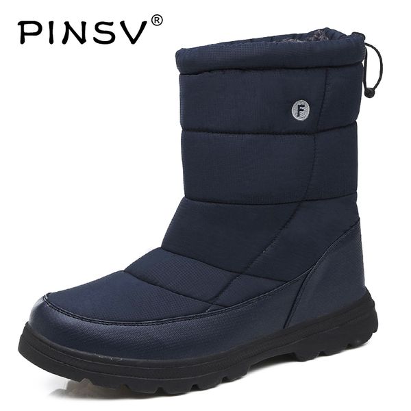 pinsv 2019 winter boots men mid-calf warm men boots winter with fur warm snow ankle snow boos, Black
pinsv 2019 winter boots men mid-calf warm men boots winter with fur warm snow ankle snow boos, Black