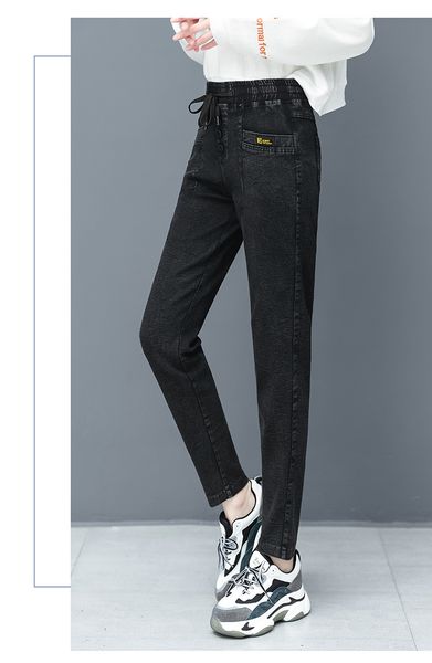 black spring new han edition big yards fat mm tall waist straight loose show thin torre pants, Blue
black spring new han edition big yards fat mm tall waist straight loose show thin torre pants, Blue