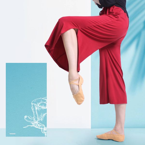 women dance yoga loose pants girls ballet practice pants adults gym exercise trousers leg with slits, Black;red
women dance yoga loose pants girls ballet practice pants adults gym exercise trousers leg with slits, Black;red