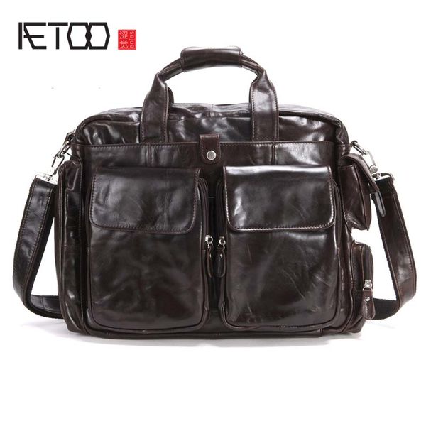 aetoo the new vintage bag men's genuine leather bag retro crazy horse brown messenger leisure travel men
aetoo the new vintage bag men's genuine leather bag retro crazy horse brown messenger leisure travel men