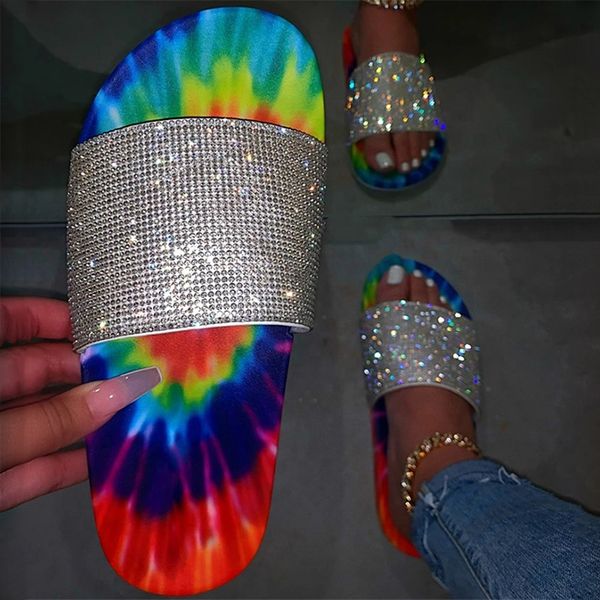 slippers drop summer comfortable wild ladies flat rhinestone casual mix color crystal sandals women outdoor beach slides, Black
slippers drop summer comfortable wild ladies flat rhinestone casual mix color crystal sandals women outdoor beach slides, Black