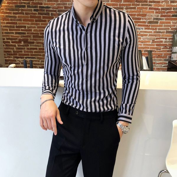 factory direct quality business shirt men brand new striped casual formal wear mens shirts autumn long sleeve blouse homme 3xl, White;black
factory direct quality business shirt men brand new striped casual formal wear mens shirts autumn long sleeve blouse homme 3xl, White;black