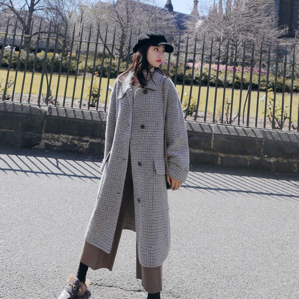 2020new plaid single breasted brit graphics women wool coats winter straight raglan sleeve casual oversived lady slim solid, Black
2020new plaid single breasted brit graphics women wool coats winter straight raglan sleeve casual oversived lady slim solid, Black