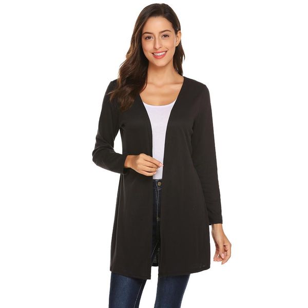 women fashion open front long sleeve solid cardigan casual above knee spring autumn v neck black light gray wine red, White;black
women fashion open front long sleeve solid cardigan casual above knee spring autumn v neck black light gray wine red, White;black