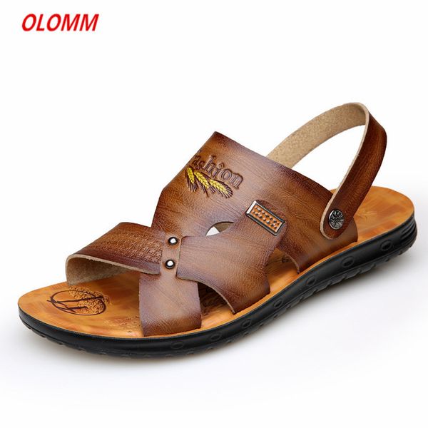 new casual soft comfortable leather roman summer outdoor beach men sandals t200420, Black
new casual soft comfortable leather roman summer outdoor beach men sandals t200420, Black
