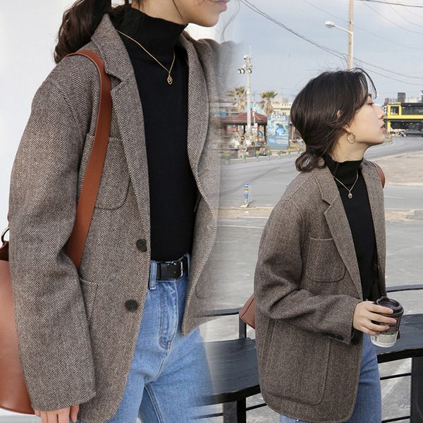 years korean version of spring new fashion casual wool suit womens-style net red-long-sleeve suit jacket, White;black
years korean version of spring new fashion casual wool suit womens-style net red-long-sleeve suit jacket, White;black