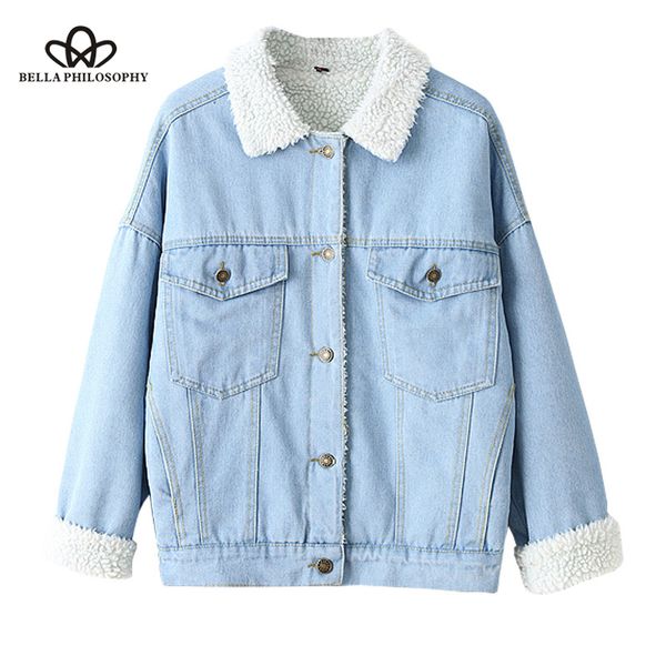 bella philosophy winter fur denim jacket women bomber jacket long sleeve washed blue jeans coat warm lining front button, Black;brown
bella philosophy winter fur denim jacket women bomber jacket long sleeve washed blue jeans coat warm lining front button, Black;brown