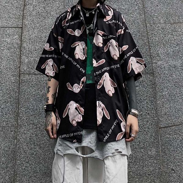 men's short-sleeved shirt 2020 spring and summer new cartoon printed loose shirt youth personality fashion trend men's clothing, White;black
men's short-sleeved shirt 2020 spring and summer new cartoon printed loose shirt youth personality fashion trend men's clothing, White;black