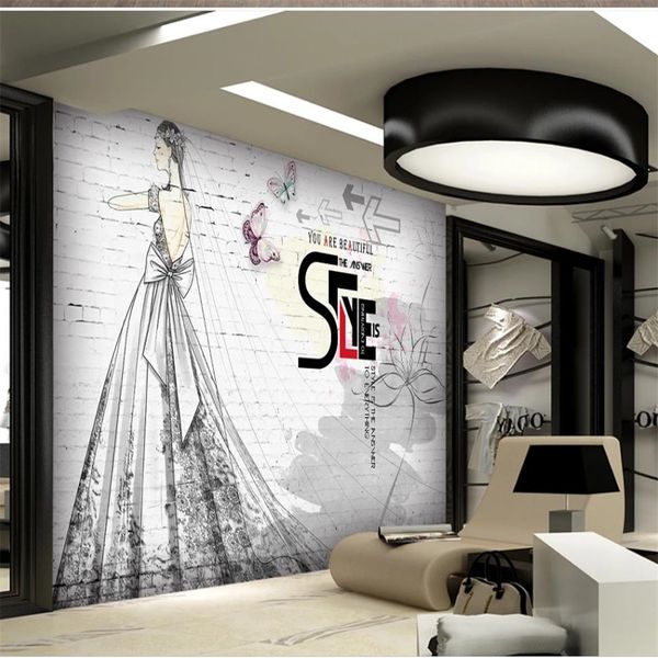 personality brick wall fashion hand-painted wedding beauty clothing store store background wall 3d wallpapers
personality brick wall fashion hand-painted wedding beauty clothing store store background wall 3d wallpapers