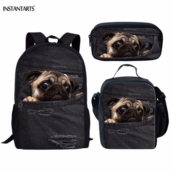 instantarts funny 3d fake denim pug dog/cat print 3pcs children school bag fashion middle school students backpacks kids satchel t200514
instantarts funny 3d fake denim pug dog/cat print 3pcs children school bag fashion middle school students backpacks kids satchel t200514