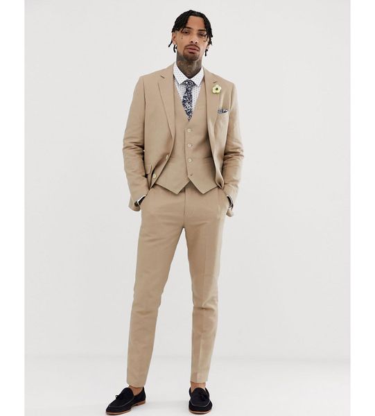2019 высокое качество groomsmen нотч groom tuxedos бежевый мужские костюмы свадебные / prom шафер blazer выполненные на заказ (куртка + брюк, Black;gray
2019 высокое качество groomsmen нотч groom tuxedos бежевый мужские костюмы свадебные / prom шафер blazer выполненные на заказ (куртка + брюк, Black;gray