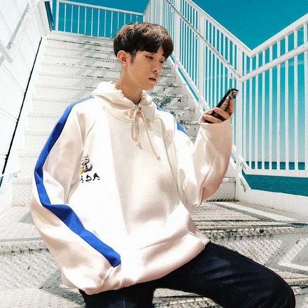 2019 harajuku fashion new striped long sleeve letter print hoodies men korean style oversized streetwear hooded sweatshirts, Black
2019 harajuku fashion new striped long sleeve letter print hoodies men korean style oversized streetwear hooded sweatshirts, Black