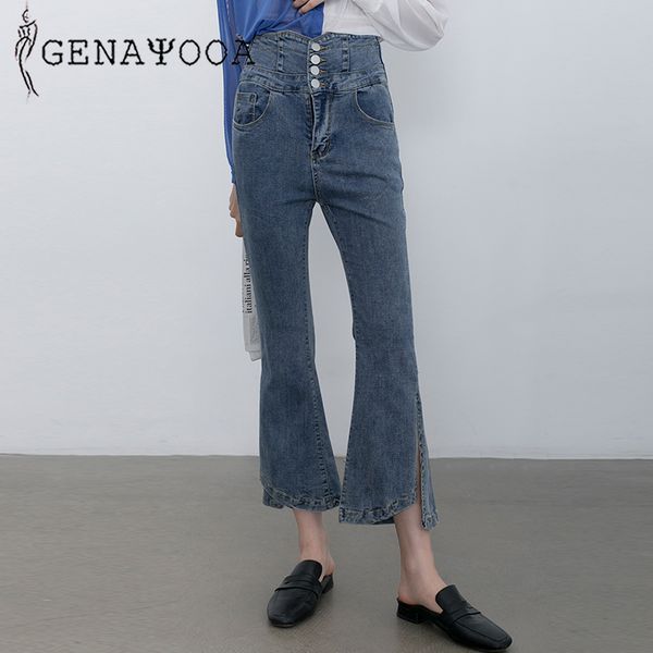 genayooa korean style women high waist jeans streewear demin flare jeans irregual waist vintage skinny trouser split 2019, Blue
genayooa korean style women high waist jeans streewear demin flare jeans irregual waist vintage skinny trouser split 2019, Blue