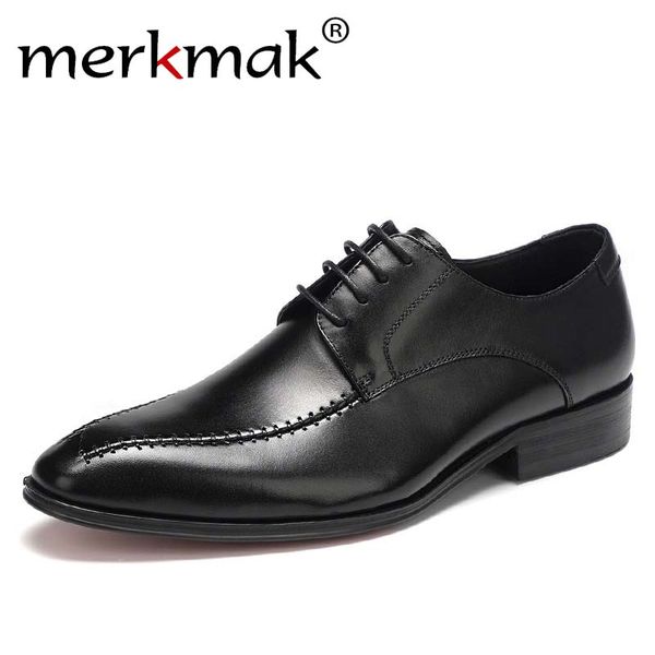 merkmak luxury genuine leather formal dress shoes men pointed toe lace up elegant business shoe comfortable oxfords footwear, Black
merkmak luxury genuine leather formal dress shoes men pointed toe lace up elegant business shoe comfortable oxfords footwear, Black