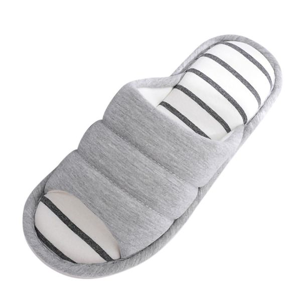 women men comfortable striped house soft indoor flat flops flip casual shoes home slipper, Black
women men comfortable striped house soft indoor flat flops flip casual shoes home slipper, Black