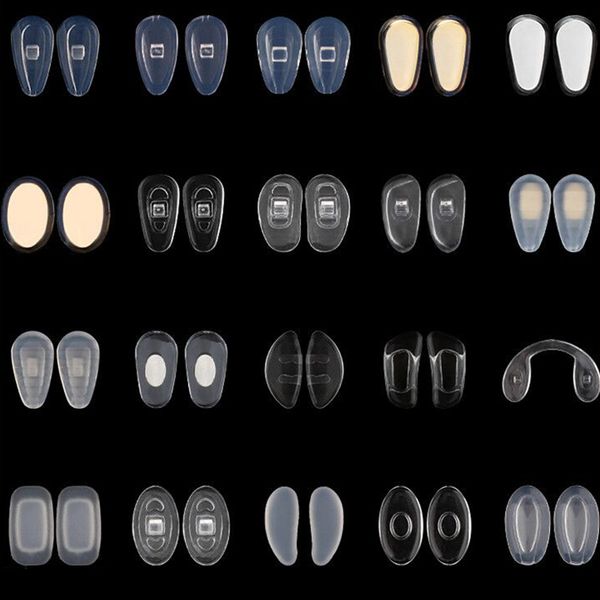 3 4 5 pairs pack soft clear sunglass glasses eyeglasses oval anti-slip screw on oval nose pads eyewear accessories parts + gifts, Silver
3 4 5 pairs pack soft clear sunglass glasses eyeglasses oval anti-slip screw on oval nose pads eyewear accessories parts + gifts, Silver