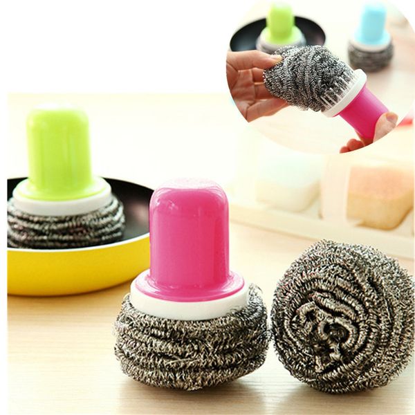 handle stainless steel wire ball kitchen cleaning brush scourer pan dish bowl pot palm brush household cleaning tools sell20
handle stainless steel wire ball kitchen cleaning brush scourer pan dish bowl pot palm brush household cleaning tools sell20
