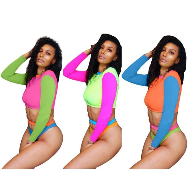 женщины bikni tankinis летние наряды дамы с длинным рукавом crop tops + плавки 2 шт одежда наборы цветовой контраст пляж купальники e3802, White
женщины bikni tankinis летние наряды дамы с длинным рукавом crop tops + плавки 2 шт одежда наборы цветовой контраст пляж купальники e3802, White
