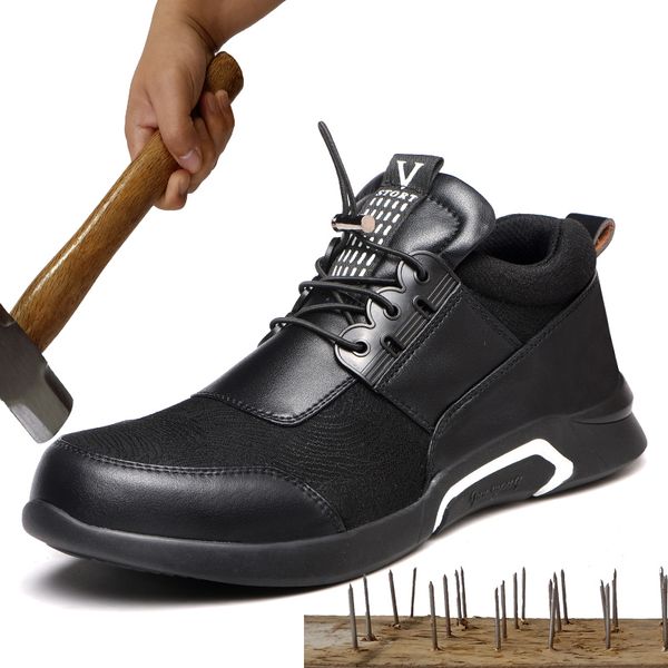 new 2019 men casual safety shoes steel toe cap work boots modis lightweight breathable anti-slip steel puncture sneakers man, Black
new 2019 men casual safety shoes steel toe cap work boots modis lightweight breathable anti-slip steel puncture sneakers man, Black