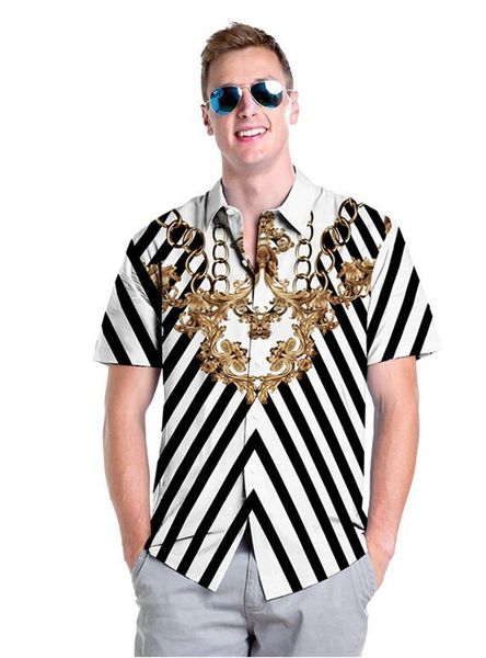 black and white beach hawaiian men dress shirt short sleeve print shirt men's casual summer slim european size, White;black
black and white beach hawaiian men dress shirt short sleeve print shirt men's casual summer slim european size, White;black