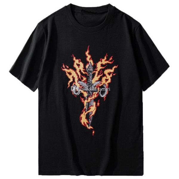 fashion brand mens designer short sleeve fashion men women short sleeves couples designer flame cross print tees, White;black
fashion brand mens designer short sleeve fashion men women short sleeves couples designer flame cross print tees, White;black
