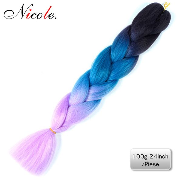 nicole 24inch ombre synthetic braiding hair extensions for christmas crochet braids kanekalon jumbo braids three tone ombre color, Black
nicole 24inch ombre synthetic braiding hair extensions for christmas crochet braids kanekalon jumbo braids three tone ombre color, Black