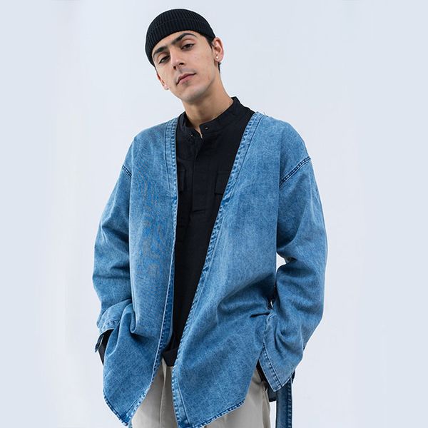 male japan style kimono jean coat vintage streetwear outerwear men hip hop denim jacket robe cardigan, Black;brown
male japan style kimono jean coat vintage streetwear outerwear men hip hop denim jacket robe cardigan, Black;brown