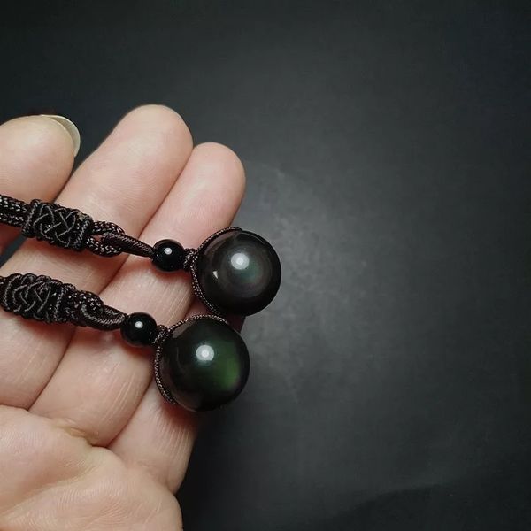 black obsidian rainbow eye beads ball natural stone necklace pendant transfer lucky love crystal jewelry rope for women men, Silver
black obsidian rainbow eye beads ball natural stone necklace pendant transfer lucky love crystal jewelry rope for women men, Silver