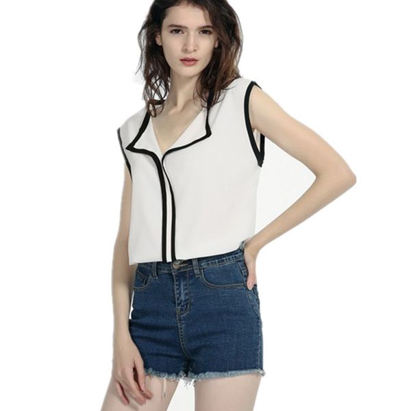 fashion elegant women lady summer vest sleeveless women blouses casual tank shirt chiffon high quality, White
fashion elegant women lady summer vest sleeveless women blouses casual tank shirt chiffon high quality, White