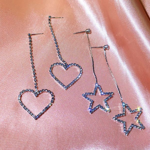 flatfoosie crystal star сердце падение серьги для женщин геометрическая блестящая rhinestone серьги заявление свадеб ювелирные изделия, Silver
flatfoosie crystal star сердце падение серьги для женщин геометрическая блестящая rhinestone серьги заявление свадеб ювелирные изделия, Silver