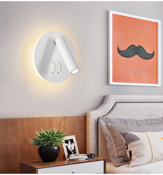 nordic led wall lamp with switch 3w spotligh 6w backlight rotation sconce indoor wall light for home bedroom bedside light
nordic led wall lamp with switch 3w spotligh 6w backlight rotation sconce indoor wall light for home bedroom bedside light