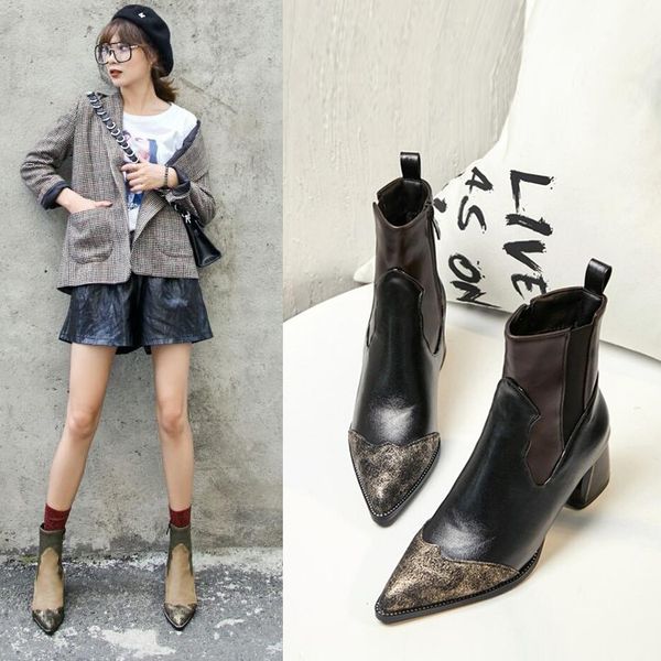 2019 brand new fashion women winter boots thin heels ankle boots for women pointed toe high (5cm-8cm) basic zip shoes pu, Black
2019 brand new fashion women winter boots thin heels ankle boots for women pointed toe high (5cm-8cm) basic zip shoes pu, Black