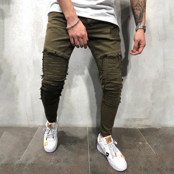 mens clothing jeans pencil distrressed pleated relaxed tapered zipper skinny high street american style mens trousers, Blue
mens clothing jeans pencil distrressed pleated relaxed tapered zipper skinny high street american style mens trousers, Blue