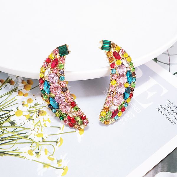 romantic new women jewelry shiny rhinestone banana stud earrings for girls banana fruit earrings plant jewelry accessories, Golden;silver
romantic new women jewelry shiny rhinestone banana stud earrings for girls banana fruit earrings plant jewelry accessories, Golden;silver